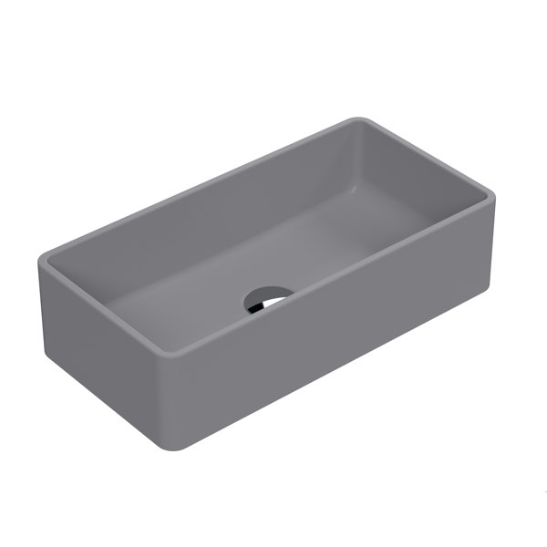 Nuie Luxe Vessels 235Mm Vitreous China Rectangular Countertop Basin